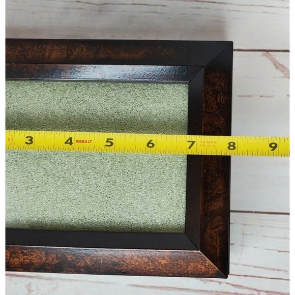 Elegant Expresso Brown Velvet Interior Picture Frame Sectional Jewelry Box - Picture 6 of 12